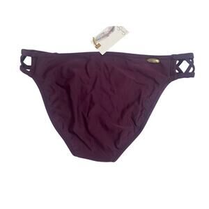 Jessica Simpson Purple Strappy Bikini Bottom Summer Swim Beach Size M
